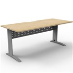 RAPID SPAN DESK METAL MODESTY PANEL 1500 X 700 X 730MM SILVERNATURAL OAK