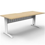 RAPID SPAN DESK METAL MODESTY PANEL 1500 X 700 X 730MM WHITENATURAL OAK