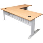 RAPID SPAN DESK AND RETURN METAL MODESTY PANEL 1800 X 700MM  1100 X 600MM BEECHWHITE