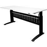 RAPID SPAN ELECTRIC HEIGHT ADJUSTABLE OPEN DESK 1200 X 700MM NATURAL WHITEBLACK