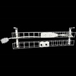 RAPID DUAL TIER CABLE BASKET 650MM  GPO X 2  DATA TILES X 2  LEAD LENGTH 15M