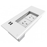 RAPID SURFACE MOUNT FLIP BOX  2 X AUTO SWITCHED GPO ONLY WHITE