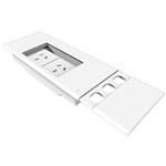 RAPID SURFACE MOUNT FLIP BOX  2 X AUTO SWITCHED GPO AND PROVISION FOR 3 X FLIP DATA WHITE