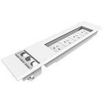 RAPID SURFACE MOUNT FLIP BOX  4 X AUTO SWITCHED GPO AND PROVISION FOR 3 X FLIP DATA WHITE