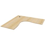 RAPIDLINE SCREEN SCALLOPED CORNER WORKSTATION DESK TOP 1800 X 1800 X 750 NATURAL OAK
