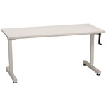 RAPIDLINE TRIUMPH MANUAL HEIGHT ADJUSTABLE WORKSTATION 1800 X 700MM WHITE