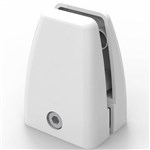 RAPIDLINE DESK MOUNT CLAMPS TO SUIT ACRYLIC SCREENS 33 X 42 X 59MM WHITE POWDERCOAT FINISH