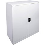 INITIATIVE STATIONERY CUPBOARD 2 SHELVES 1015 X 910 X 450MM SILVER GREY
