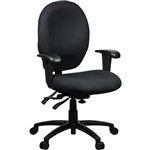 DURO HEAVY DUTY TASK CHAIR MEDIUM BACK ARMS BLACK