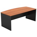 OM BOW FRONT DESK 1800 X 900750 X 720MM CHERRYCHARCOAL