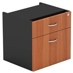OM FIXED PEDESTAL 1 DRAWER 1 FILE 464 X 400 X 450MM CHERRYCHARCOAL