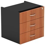 OM FIXED PEDESTAL 3 DRAWER 464 X 400 X 450MM CHERRYCHARCOAL