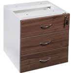 OM PREMIER FIXED DESK PEDESTAL 3 DRAWER 464 X 400 X 450MM CASNANWHITE
