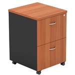 OM MOBILE PEDESTAL 2 FILES 468 X 510 X 685MM CHERRYCHARCOAL