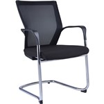 SPENCER VISITOR CHAIR MESH BACK CANTILEVER BASE ARMS BLACK
