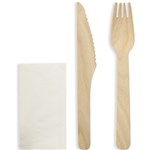 HUHTAMAKI FUTURE FRIENDLY WOODEN CUTLERY SET PACK 400