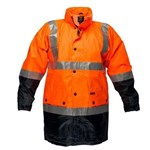 PRIME MOVER MJ306 LIGHTWEIGHT HIVIS JACKET WITH TAPE WATERPROOF DAYNIGHT 2TONE