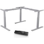 INFINITY ELECTRIC HEIGHT ADJUSTABLE CORNER WORKSTATION DESK 3 MOTOR SILVER FRAME ONLY
