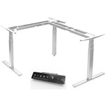 INFINITY ELECTRIC HEIGHT ADJUSTABLE CORNER WORKSTATION DESK 90 DEG 3 MOTOR WHITE FRAME ONLY