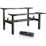 INFINITY ELECTRIC HEIGHT ADJUSTABLE DESK BACK 2 BACK 4 MOTOR BLACK FRAME ONLY