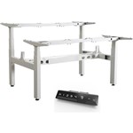 INFINITY ELECTRIC HEIGHT ADJUSTABLE DESK BACK 2 BACK 4 MOTOR WHITE FRAME ONLY