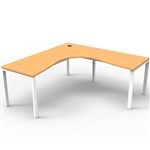 RAPID INFINITY 1 PERSON PROFILE LEG SINGLE SIDED CORNER WORKSTATION 1800 X 1500MM BEECH