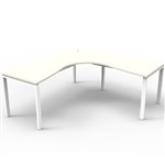 RAPID INFINITY 1 PERSON PROFILE LEG SINGLE SIDED CORNER WORKSTATION 1800 X 1800MM NATURAL WHITE