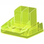 ITALPLAST DESK ORGANISER NEON YELLOW
