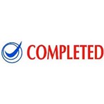 DESKMATE PREINKED MESSAGE STAMP COMPLETED BLUERED