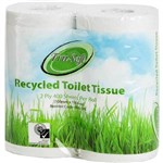 TRU SOFT RECYCLED TOILET ROLL 2 PLY 400 SHEET WHITE PACK 4