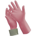 OATES SILVER LINED RUBBER GLOVES SIZE 7 PINK