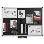 JUSTICK NOTICE BOARD ELECTRO ADHESION LARGE XCU FRAME 900 X 1200MM BLACK