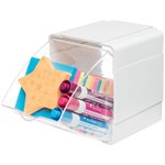 DEFLECTO INTERLOCKING TILT BIN STORAGE SYSTEM 1 BIN 120 X 137 X 132MM WHITE