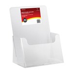 DEFLECTO BROCHURE HOLDER EXTRA CAPACITY FREE STANDING A5 CLEAR