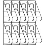 DEFLECTO BROCHURE HOLDER STAIRSTEP DISPLAY PANEL 8 X DL CLEAR