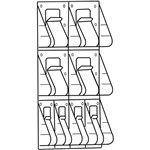 DEFLECTO BROCHURE HOLDER STAIRSTEP DISPLAY PANEL 4 X A4  4 X DL CLEAR