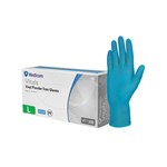 MEDICOM VITALS VINYL POWDER FREE GLOVES BLUE EXTRA LARGE PACK 100