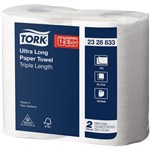 TORK 2328833 ULTRA LONG TRIPLE LENGTH KITCHEN ROLL 2 PLY 156 SHEETS WHITE PACK 2