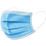 FACE MASK DISPOSABLE 3 PLY LIGHT BLUE
