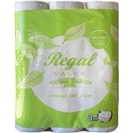 REGAL RECYCLED TOILET ROLL 3 PLY 300 SHEET WHITE PACK 24