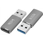KLIK KACAD USBA MALE TO USBC FEMALE USB 30 ADAPTER SILVER