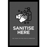 MATTEK ABSORBENT SANITISE HERE MAT 600 X 900MM GREY