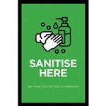 MATTEK ABSORBENT SANITISE HERE MAT 800 X 1200MM GREEN WHITE