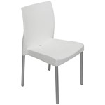 RAPIDLINE LEO POLY CHAIR ALUMINIUM LEGS WHITE