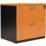 OXLEY LATERAL FILE CABINET LOCKABLE 780 X 560 X 750MM BEECHIRONSTONE