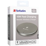 VERBATIM QI 10W METALLIC CHARGER WIRELESS GREY