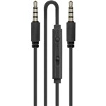 MOKI AUDIO CABLE 35MM WITH INLINE MICROPHONE 900MM BLACK