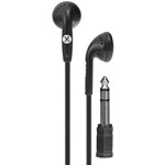 MOKI STEREO EARPHONES WITH 65MM ADAPTOR KIT BLACK