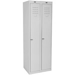 STEELCO PERSONNEL LOCKER 1 DOOR BANK OF 2 LATCHLOCK 305MM SILVER GREY