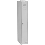 STEELCO PERSONNEL LOCKER 1 DOOR LATCHLOCK 305MM SILVER GREY